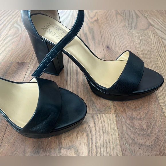 Naturalizer Joy Dress Ankle Strap Sandals, Black Leather - Picture 8 of 8